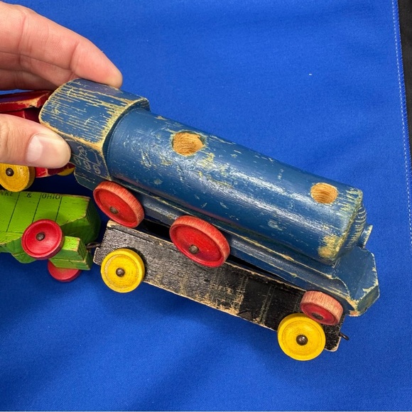 Vintage Strombecker Set of 4 Train and cars - Picture 3 of 9